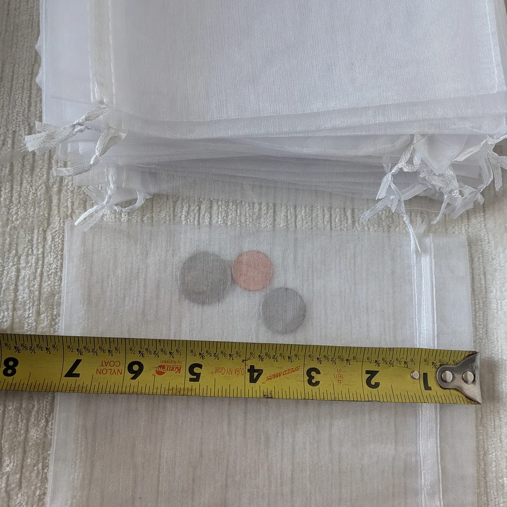 Organza Bags White 25 Pieces 5